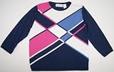 Alfred Dunner Pop Culture 3/4 Sleeve Colorblock Sweater
