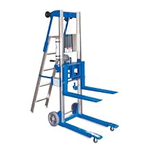 Genie Lift, GL- 8, with Ladder, Heavy-Duty Aluminum Manual Lift, 400 lbs Load Capacity, Lift Height 10' 0 .5" from Ground