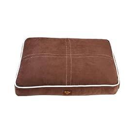 Dog Sleeper, Rectangular Dog Sleeper - [6 Colours] - Large - 42" x 28" - Machine Washable, Brown Suede