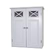 Elegant Home Fashions Dawson Collection Shelved Wall Cabinet, White