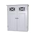 Elite Home Fashions Dawson Collection Shelved Wall Cabinet, White