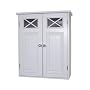 Elite Home Fashions Dawson Collection Shelved Wall Cabinet, White