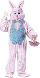 Deluxe Easter Bunny Suit Mascot with Head, Bodysuit with Vest, Mittens and Feet