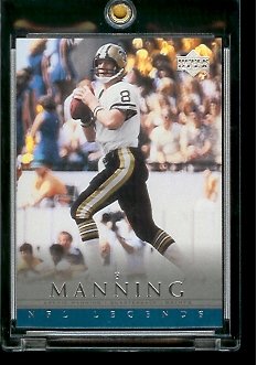 2000 Upper Deck Legends Archie Manning New Orleans Saints #43 Football Card - Mint Condition - In Protective Display Case