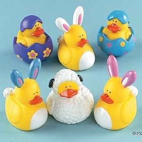 12 EASTER Rubber Ducks/DUCKIES/Bunny/Bunnies/CHICKS/Lamb/DOZEN/Favors