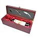 4 Piece New Wooden Wine Box & Accessories Set (Includes corkscrew, bottle stopper and...
