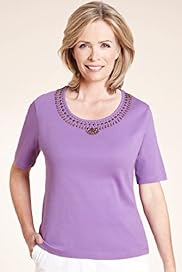 Classic Collection Pure Cotton Disc Bead Embellished Top
