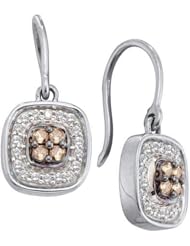 0.33CTW COGNAC DIAMOND LADIES FASHION EARRINGS