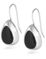 Sterling Silver Inlay Teardrop Earrings