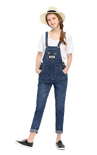 春 レディース パンツ ズボン オーバオール シャムパンツ スラックス カレッジ風 綿 デニム ナチュラルウエスト ビブ サイドボタン サイズ豊富 美脚 JO109