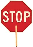 ML Kishigo 5951 Non Reflective Double Sided Stop Sign with 9" Handle, "STOP/STOP"
