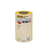 3M 2020 Scotch Masking Tape for Production Painting, 2-Inch x 60-Yard, 4-Pack