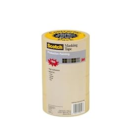 3M 2020 Scotch Masking Tape for Production Painting, 1.88-Inch x 60-Yard, 4-Pack