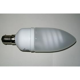 10 x Soft warm white  SBC B15 Fitting 11w candle shape Eco energy saving light bulbs. Small bayonet cap.