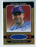 2001 Upper Deck Legends Alex Rodriguez Autograph Game Used Jersey Baseball Card