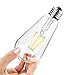Vintage Light Bulb,Oak Leaf 6W ST64 Antique Style Edison Bulb LED Light 60W Equivalent,700lm,5000K,Daylight,E26 Screw Base,Pack of 6