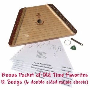 European Expressions Educational Products - Music Maker Lap Harp Zither with 12 Classic Songs PLUS Bonus Packet of 12 Old Time Favorites Songs six double sided sheets - Great introduction to the world of music European Expressions Educational Products - Music Maker Lap Harp Zither with 12 Classic Songs PLUS Bonus Packet of 12 Old Time Favorites Songs six double sided sheets - Great introduction to the world of music