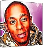 Mos Def - Pop Art Print (Multicolour; Purple Stars Background) 30 x 30 x 2 cm Medium Square Deep Box Canvas