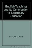 English teaching and its contribution to secondary education