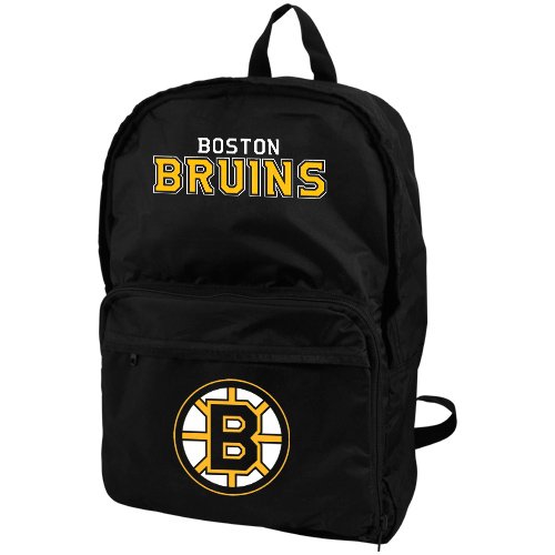 NHL Boston Bruins Foldaway Backpack, Black