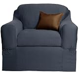 maytex slipcovers-Maytex Stretch Twill Slipcover Chair, Denim On Sale