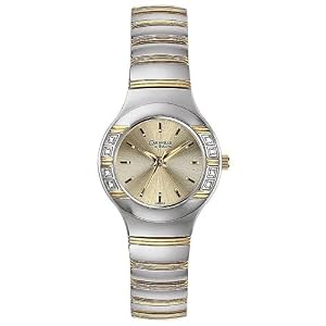 Caravelle by Bulova Ladies 45R001 Diamond Accented Champagne Dial Watch