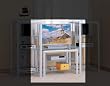 Silver/Chrome TV Stand By Coaster Furniture