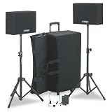 AmpliVox Products - AmpliVox - Portable Wireless Powered Speaker Voice Projector Kit, Black - Sold As 1 Each - Complete wireless sound system. - Use inside or outside for audiences of up to 1,500 in rooms of up to 15,000 sq. ft. - Speakers can be placed up to 300 ft. apart. - Easy setup and break down. -