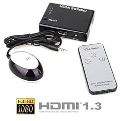 Xoom- HDMI Mini-Umschaltbox 3 IN / 1 OUT - Video Switch HDMI 3-Port mit Verst�rker- Mini-HDMI-AUTO-Schalter - 3 Anschl�sse - 3x1 Hub mit Remote - 1080p - HDMI V1.3B - HD Audio Signal (Dolby Digital, DTS, 5.1, etc. ..) -Video Switch HDMI 3-Port mit Verst�rker