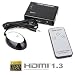 Produkt-Bild: Xoom- HDMI Mini-Umschaltbox 3 IN / 1 OUT - Video Switch HDMI 3-Port mit Verst&auml;rker- Mini-HDMI-AUTO-Schalter - 3 Anschl&uuml;sse - 3x1 Hub mit Remote - 1080p - HDMI V1.3B - HD Audio Signal (Dolby Digital, DTS, 5.1, etc. ..) -Video Switch HDMI 3-Port mit Verst&auml;rker