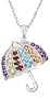Sterling Silver Multi-Gemstone Umbrella Pendant