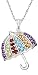 Sterling Silver Multi-Gemstone Umbrella Pendant