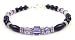 Tanzanite December Birthstone Bracelets in Onyx, Sterling Silver, and Swarovski Austrian Crystals