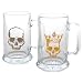 Skull Glass Mug Set of 6