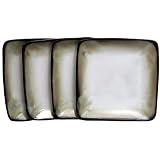 Nova Set of 4 Square Salad Plates- Black