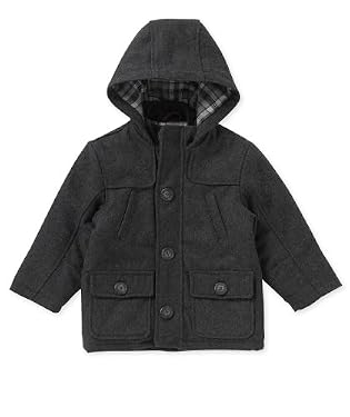 Charcoal Wool Mix Duffle Coat
