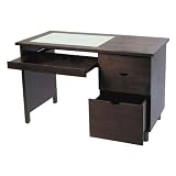 Review LEDA Home Furnishings D0L01VES / INNOVEX L01 G3 Computer Desk, Espresso