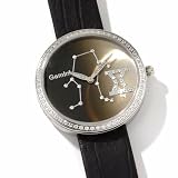 Effy Women's Stellar Zodiac Leather Strap Watch