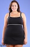 Speedo® Piped Plus Size Chlorine Proof Swimdress Swimsuit - Plus Size Swimwear Plus Size Swimsuits