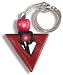 Will Power Talisman Triangle Key Chain In Red Jasper