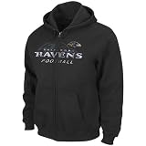 NFL Men's Baltimore Ravens Touchback IV Long Sleeve Fullzip Hooded Fleece (Black, Large)