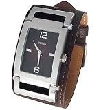 GUESS?' Men's Leather Collection watch #U10555G2