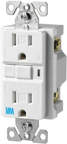 Cooper Wiring Devices TWRVGF15W 15-Amp 2-Pole 3-Wire 125-Volt Tamper and Weather Resistant Ground Fault Circuit Interrupter Duplex, White On Sale
