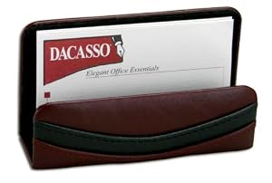 Two-Tone Leather Business Card Holder
