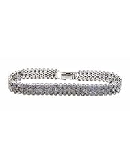 Sterling Silver Cubic Zirconia Bracelet Rhodium Plated Gift Boxed.