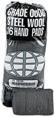 GMT Industrial-Quality Steel Wool Hand Pad, 16/Pack, 192/Carton GMA117000