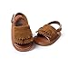 Kuner Unisex Baby Tassel Rubber Sole Non-slip Summer Prewalker Sandals First Walkers