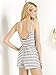 Choies Women's Summer Sexy Monochrome Stripe Spaghetti Strap Backless Romper Playsuit S