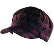 New Buffalo Plaid Newsboy Gatsby Cabby Cap Hat Junior Wine Small Medium