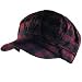 New Buffalo Plaid Newsboy Gatsby Cabby Cap Hat Junior Wine Small Medium